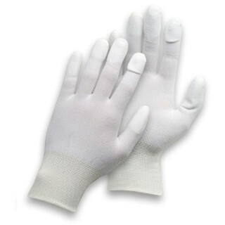 Nylon Feinstrickhandschuhe, weiss, 1 Paar