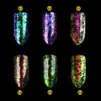 Chameleon Holo Flakes Nr. 6, orange / gold / green