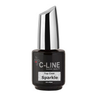 C-LINE Sparkle Top Coat - no wipe, soak-off, 15 ml