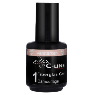 C-LINE Diamond Edition, 2 in 1, Brush-on Fiberglasgel Camouflage-1, 15 ml