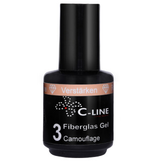 C-LINE Diamond Edition, 2 in 1, Brush-on Fiberglasgel Camouflage-3, 15 ml