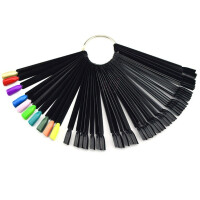 Nail Art Tips sur anneau, 50 Tips, noir