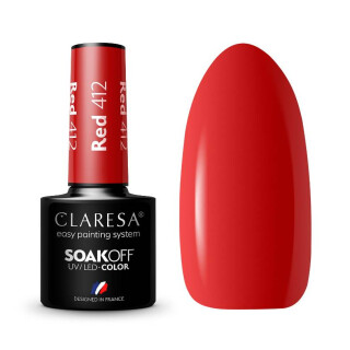 Mini Gelpolish UV / LED Claresa, Red Nr. 412